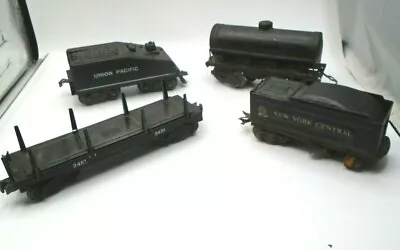 Lot Of 4 Vintage Train Cars NYC Marlines Union Pacific Lionel 3451 545 Oil • $55