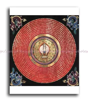 Mandala Sahasrabhuja Avalokiteshvara Five Dhyani Buddhas Tibet Thangka Paper • $8.96