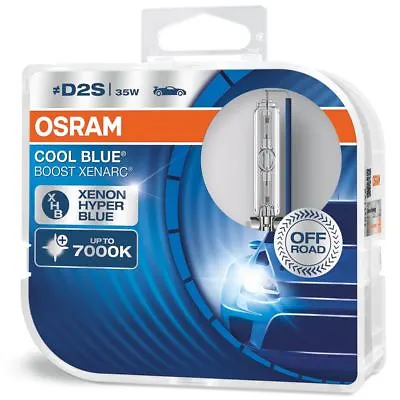 $107.95 • Buy New! Osram D2S Cool Blue Boost 7000K Hyper Blue Bulbs (x2) 66240CBB-HCB