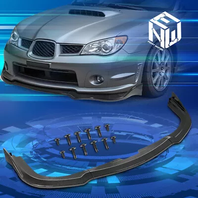 For 06-07 Subaru WRX / STI 3Pc Black CS2-Style Front Bumper Lip Spoiler Splitter • $59.95