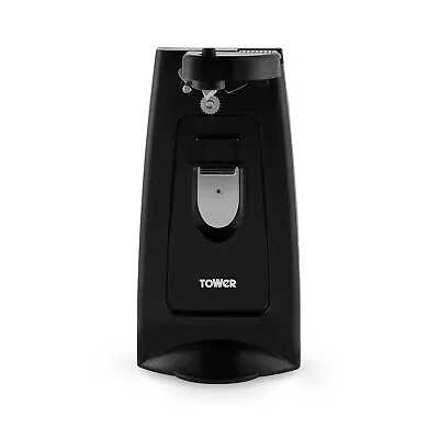 Tower T19007 3-in-1 Electric Can Opener With Knife Sharpener Black • £19.99