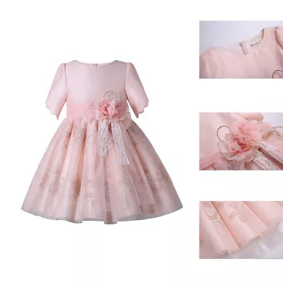 Pink Girls Dresses Wedding Party Pageant Princess Lace Dress For Valentine's Day • $48.99