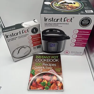 Instant Pot 6 Quart Duo Plus 9-in-1 Electric Pressure Cooker W/ Lid And Cookbook • $120