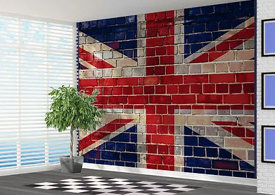 £54.99 • Buy Union Jack Graffiti Brick Wallpaper Wall Mural Wall Art (15194918) Great Britain
