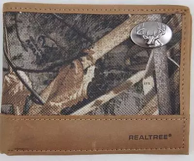 ZEP-PRO  Buck DEER Realtree MAX 5 Camo Mens Bifold Wallet Billfold Passport • $44