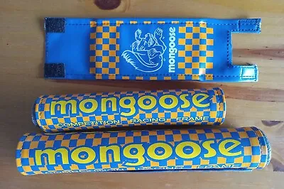 Mongoose Pad Set- Orange Blue - Checkers - Old School BMX - Great Condition NICE • $75