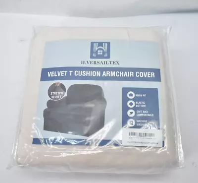 H.Versailtex Sofa Cover 2 Piece T Cushion Armchair Slipcover Furniture Ivory • $34.99