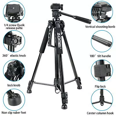 $35.99 • Buy ZOMEI Travel Tripod Stand Pan Head Portable For Canon Nikon Camera Phone Tablet