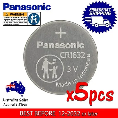 5x PANASONIC CR1632 3v Lithium Battery Button Cell/coin For Watches - FAST POST • $11.95