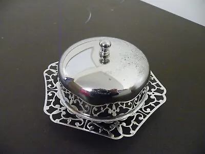 £8 • Buy Vintage Silver Plated Lidded Butter Dish