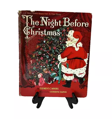 The Night Before Christmas - Whitman Giant Tell-A-Tale Book - Clement Moore 1960 • $54