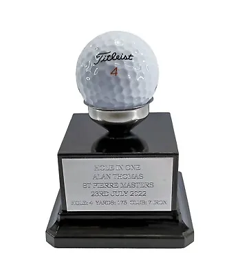 £17.95 • Buy Personalised Hole In One Golf Ball Display Stand Trophy Award Any Text Engraved