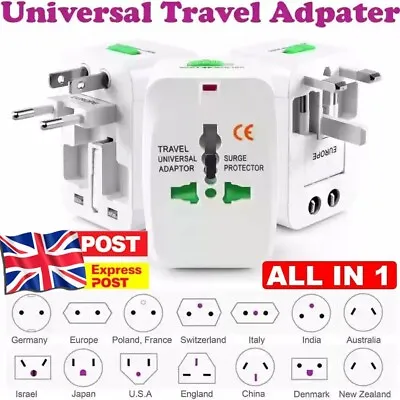 International Universal Travel Power Adapter Convertor Plug Power US/UK/AU/EU UK • £6.84