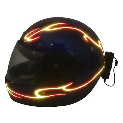 4-in-1 USB LED Light Motorcycle Helmet Night Riding Signal Flashing Strip Bar • $22.99