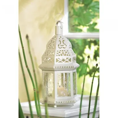 Lot Of 8 White Moroccan Style Candle Lantern Wedding Table Centerpieces Decor • $189.95