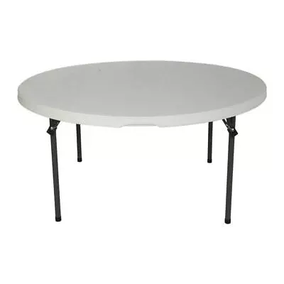 Lifetime Folding Table 60  Round Stackable Plastic White • $356.25