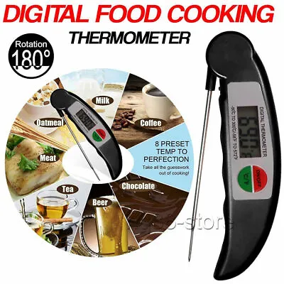 £2.99 • Buy LCD Digital Food Thermometer Probe Temperature Kitchen Cooking BBQ Meat Turkey -