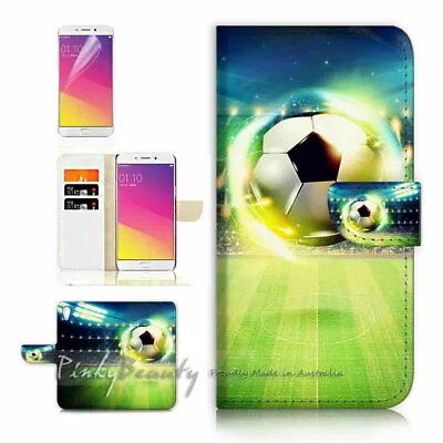 Soccer TPU Phone Wallet Case Cover For New Optus X Start 2   - 21678 • $13.99