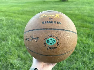 Vintage 1960s Official Size Super K Seamless BOB COUSY Signature Basketball • $35