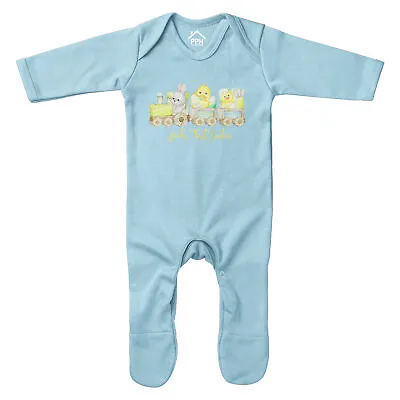 £12.95 • Buy Baby Boys First Easter Train Romper Suit Personalised Gifts For Family Chick