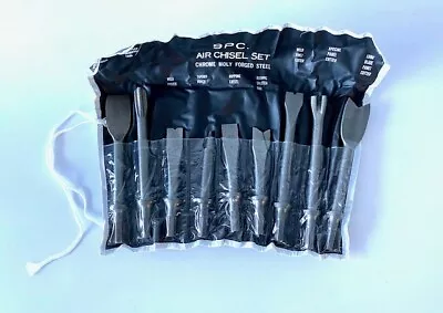 £18.95 • Buy 9 Piece Quality Chisel Attachments For Air Hammer - Air Chisels Shank Tools