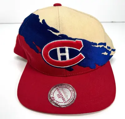 Mitchell & Ness Montreal Canadiens Snapback Hat Splash Vintage Style Hockey Hat • $22.99