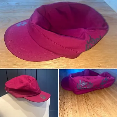 JACK WOLFSKIN ~ Plum Purple / Pink Flat Cap. Unisex Size L • £6.99