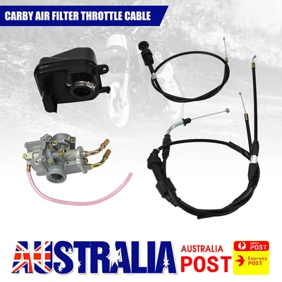 $35.95 • Buy CARBURETOR CARBY AIR FILTER Throttle Choke Cable Fits YAMAHA PEEWEE PW50 YZINGER