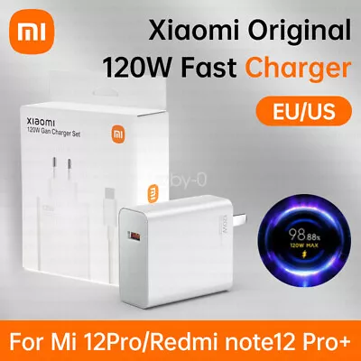 Xiaomi 120W Fast Wall Charger Adapter USB-C Cable Mi 13/13T/12/12s Pro 11 Ultra • $23.98