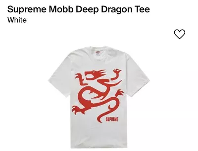 Supreme Mobb Deep Dragon Tee XL Extra Large White Red New DSIP 100% Authentic • $75