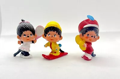 Vintage 1979 Lot Of 4 Monchichi Sekiguchi Ski/tennis /band Figures Hong Kong • $9.99