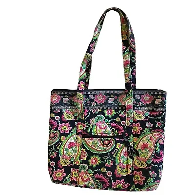 Vera Bradley Retired Petal Paisley Villager Shoulder Shopper Tote Bag Purse • $18.99