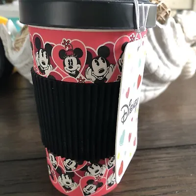 Disney - Mickey Mouse & Minnie Mouse 16 Oz  Bamboo Travel Mug With Lid - NWT • $14.99