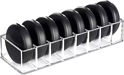 Clear Acrylic Makeup Compact Organizer 8 Spaces Vanity Organizer Stand Eyeshado • $9.40