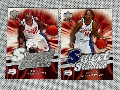 Shaun Livingston & Corey Maggette 2007-08 Upper Deck Sweet Shot Game Worn Jersey • $4.99