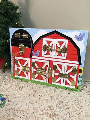 Melissa And Doug Latches Barn Wooden Activity Board  #8883 • $17