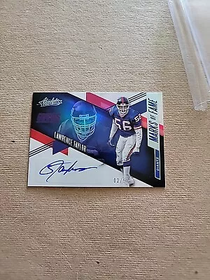 2016 Absolute HOF Lawrence Taylor Auto 2/56 Marks Of Fame New York Giants !!!!!! • $80