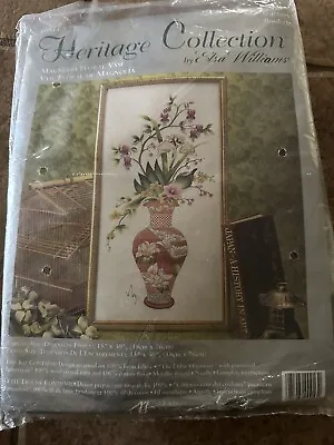 Heritage Collection Elsa Williams Cross Stitch Kit Magnolia Floral Vase • $38