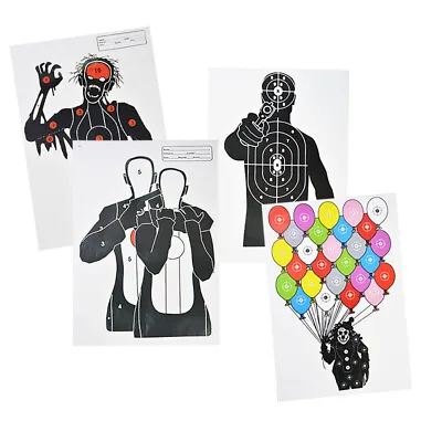 5pcs Archery Arrow Target Paper Bow Shooting Practice Zombie Clown Accessories • £8.39