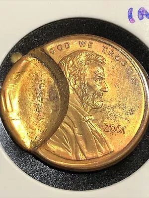 $59 • Buy 2001 Lincoln Cent Error Broadstrike With Brockage Indent