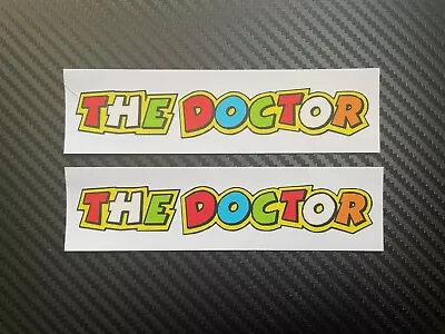 The Doctor Valentino Rossi Motorbike Motorcycle Stickers  Decals X2 120 X 20mm • £4.88