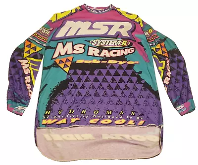 MSR System 6 Vtg USA Men MX Motocross MS Racing SUB-DYE Purple Hydromax M JERSEY • $99.99