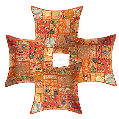 Art Decor Handmade Floor Cushion Vintage Indian Hippie Gypsy Pillow Meditation • $38.64