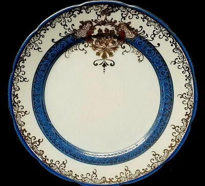 Meito China ME1822 Blue Gold Raised Hand Painted 6¼ Inch Side Plate X1 (2 Avail) • £7.99