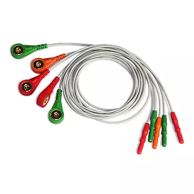 New Electrode 5 Lead Wire/Cable For CONTEC TLC9803 Portable ECG Sensor Monitor • £32.40