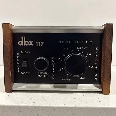 Vintage Dbx 117 - Decilinear Stereo Compressor Expander EXCELLENT CONDITION • $143.99
