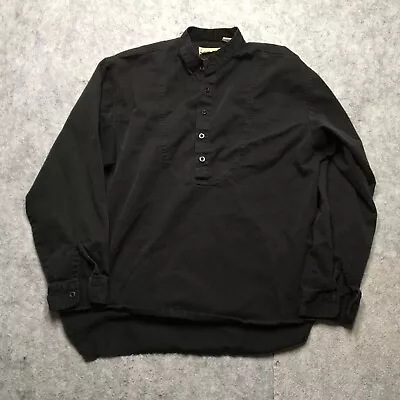 Scully Frontier Popover Shirt Mens Medium M Black Pullover Western Reenactment • $29.95