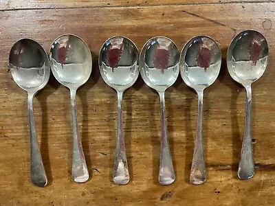 Vintage Set Of 6 Silver Plate Epns Cutlery Soup Spoons Grosvenor  • $5.99