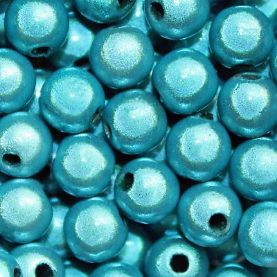 Miracle Bead Aqua Blue Iridescent 4mm 6mm 8mm Round Jewelry Craft Beads • $7.99