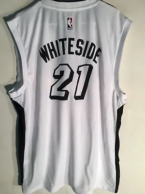 Adidas NBA Jersey Miami Heat Hassan Whiteside White X-Mas Sz L • $14.99